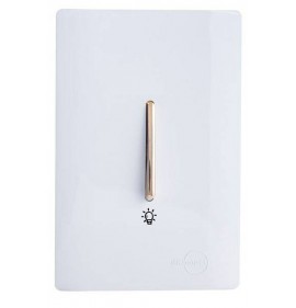 Conjunto Pulsador para Minuteria 4x2 - Novara Branca Brilhante Gold